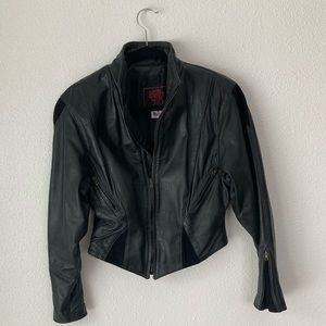 Vintage Black Leather Jacket Fashions By Rose